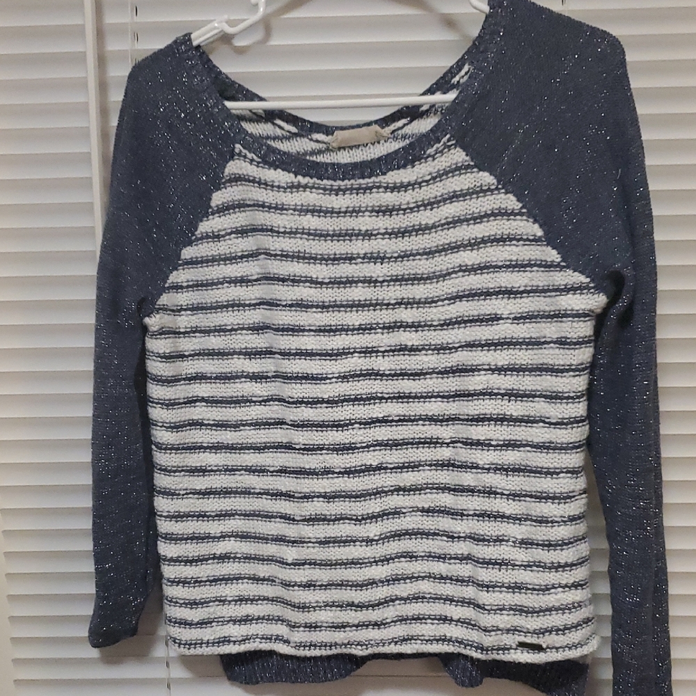 Striped Navy and White Sweater